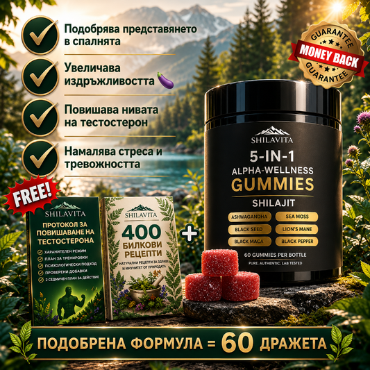 SHILAJIT 5-in-1 Най-мощната формула за енергия, фокус и мъжка сила